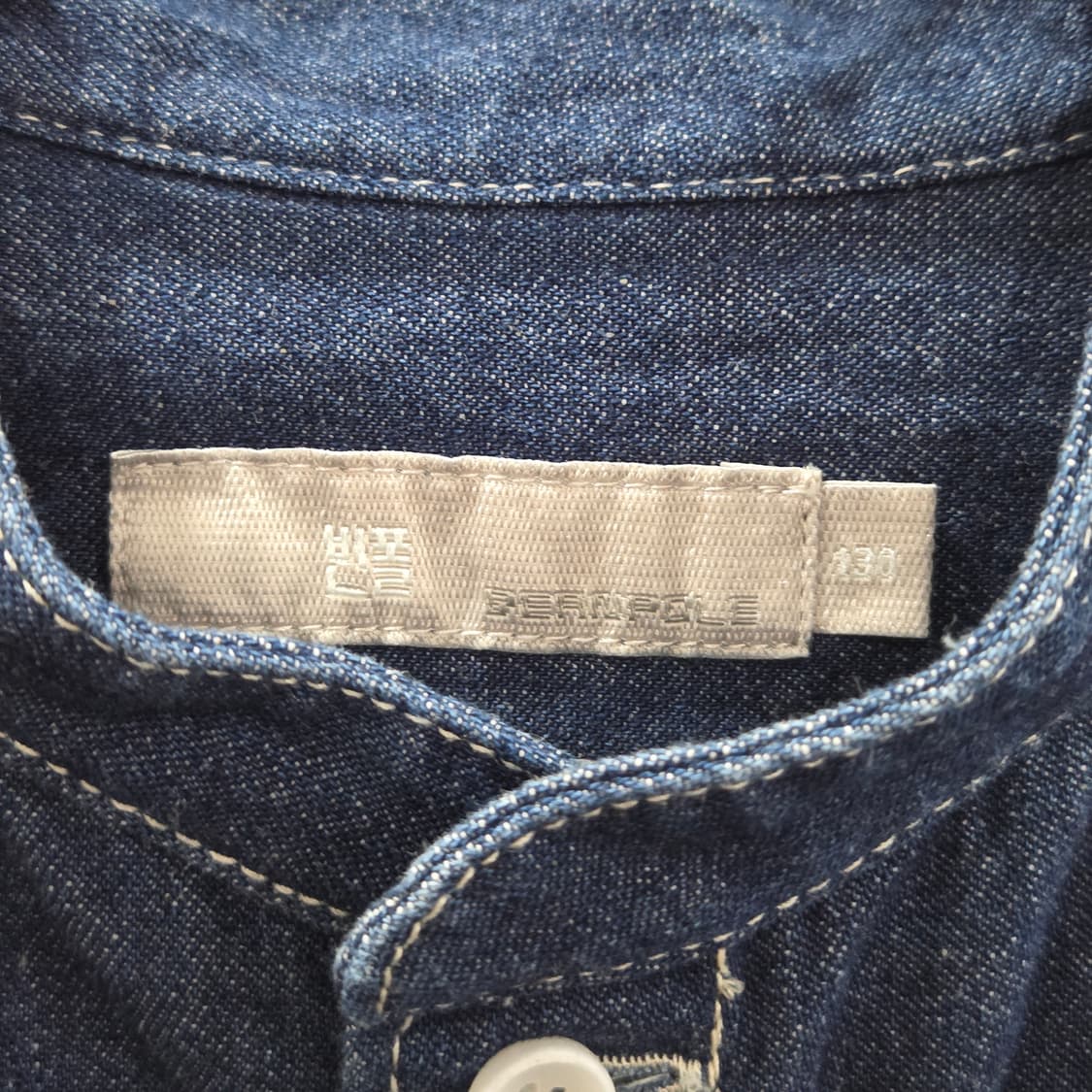 빈폴 키즈 밴드카라 데님 셔츠 130/8/9 상품이미지3