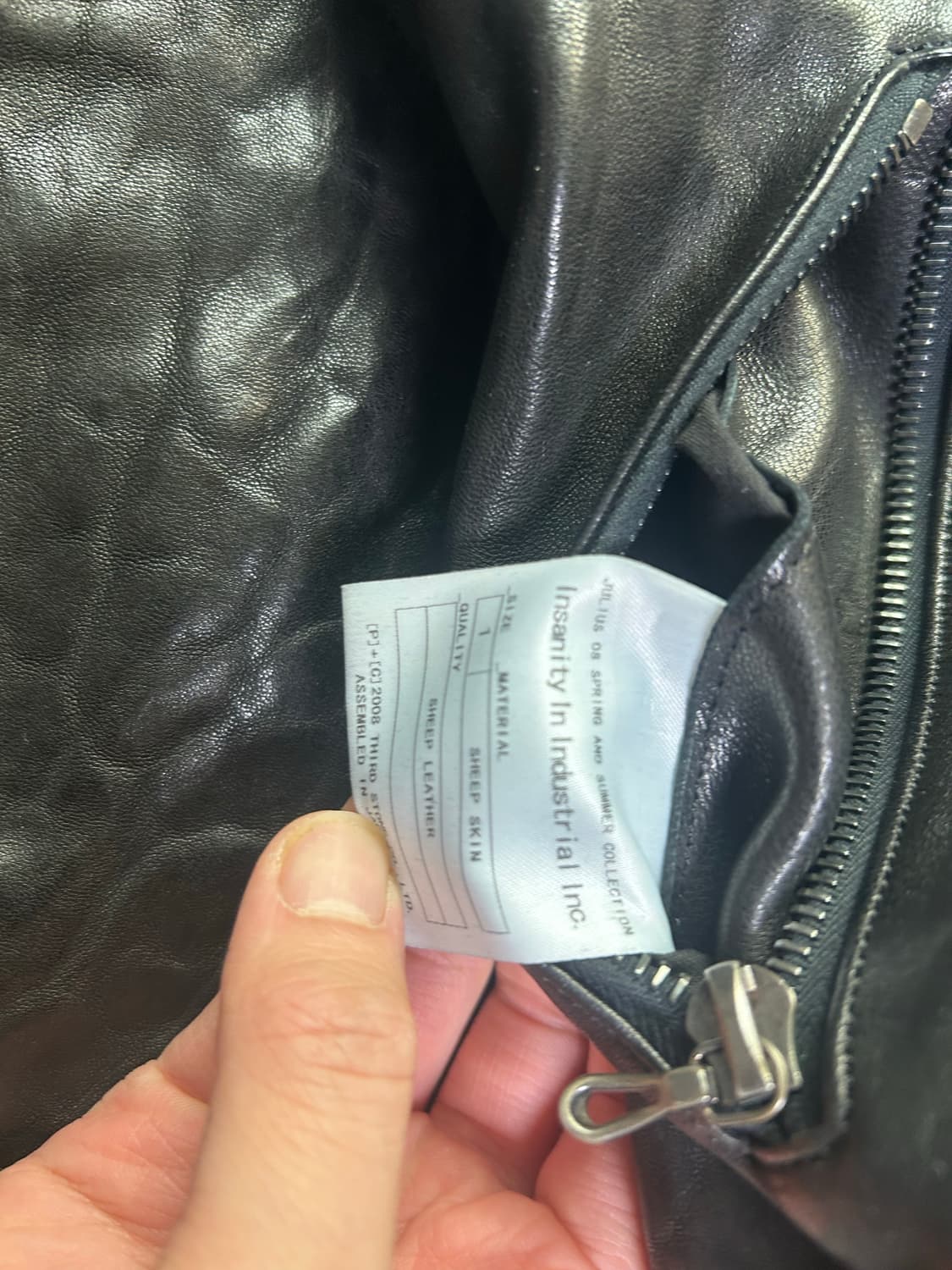 손상있음 08fw julius jutneck leather jacket 상품이미지6