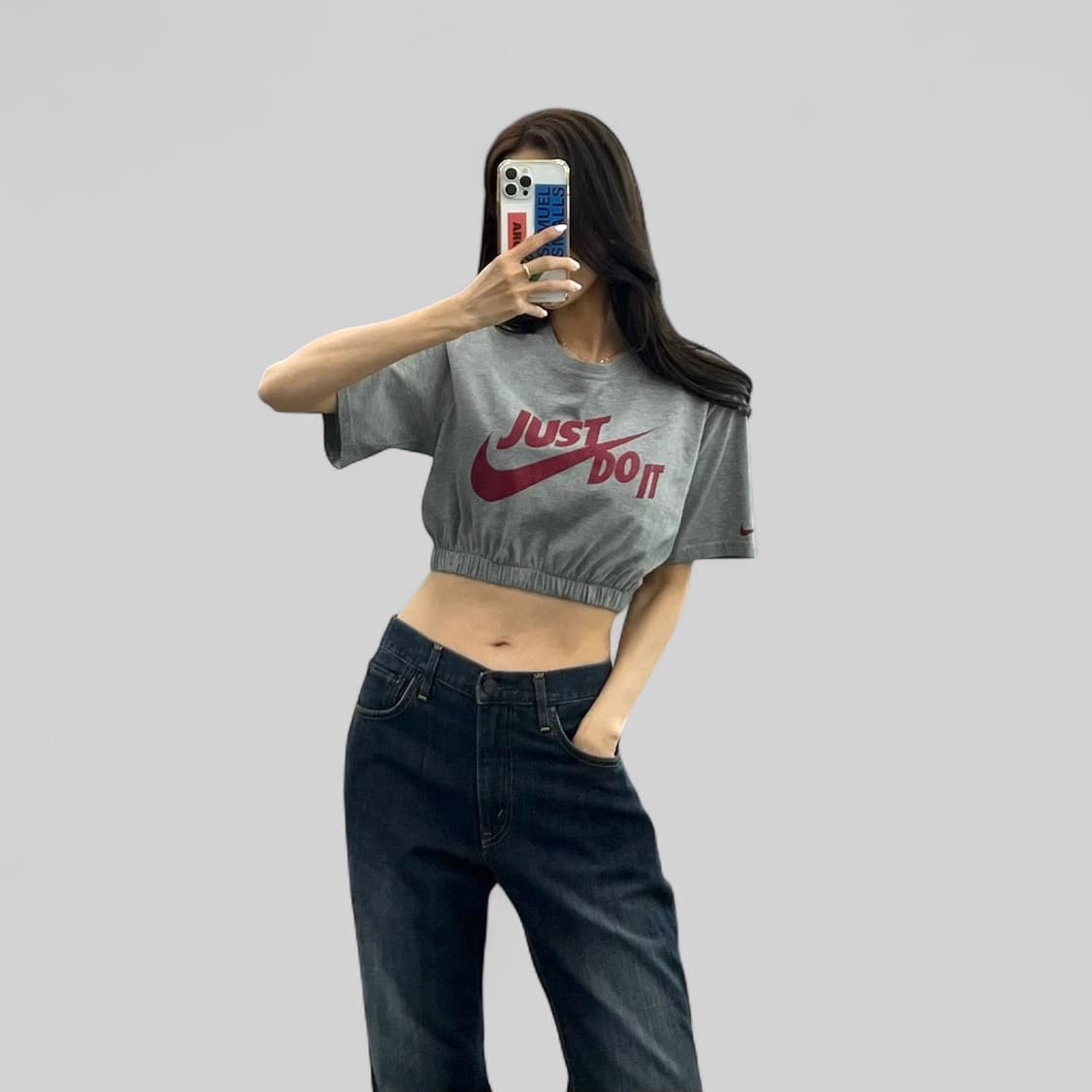 (WOMEN S)나이키 크롭 반팔-Y291 상품이미지1