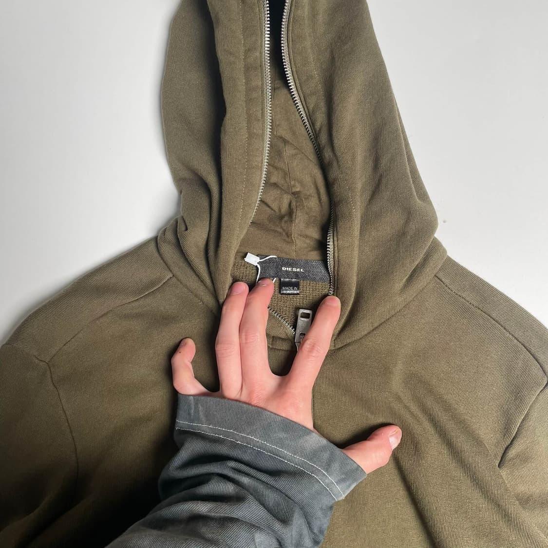 Diesel 롱 지퍼 집업 후드 상품이미지6
