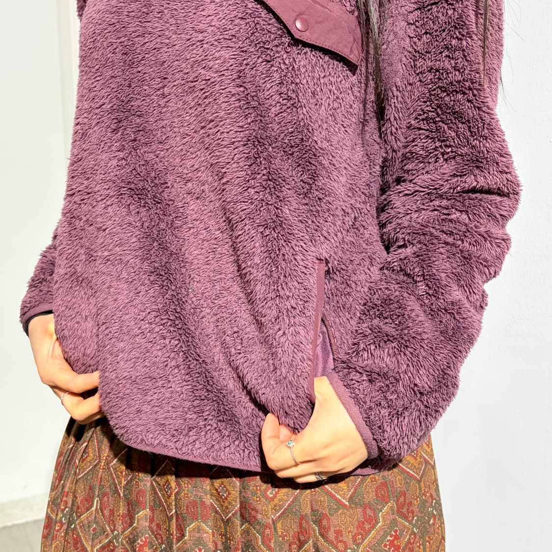 L.L.Bean 엘엘빈 자주색 플리스 풀오버 상품이미지3