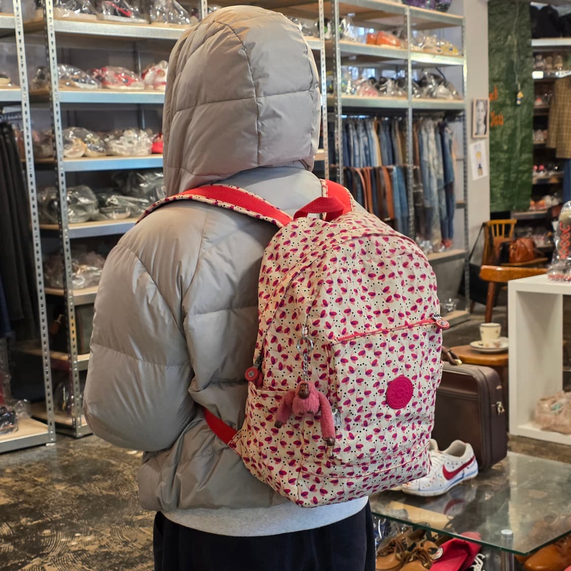 키플링 플라워 패턴 백팩 상품이미지2