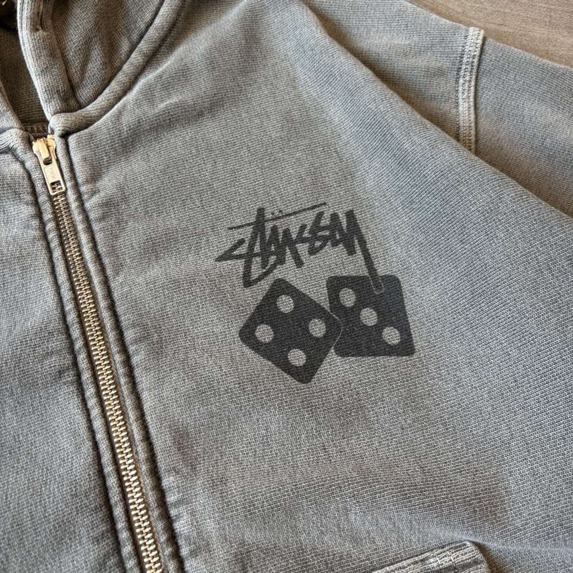 스투시 정품 피그먼트 다이드 다이스 후드 집업 상품이미지4