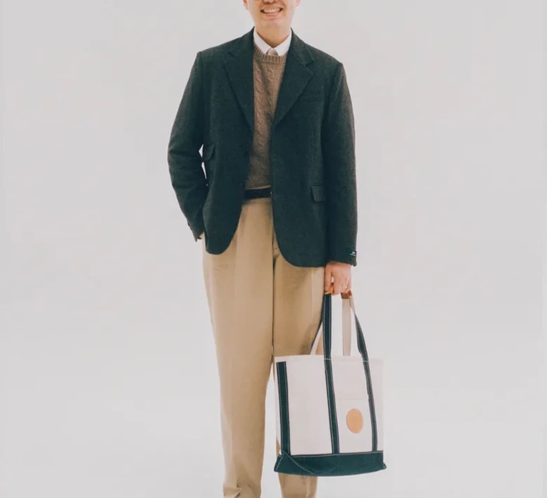 Yale 예일 헤리티지 울 블레이저 헤링본 브라운 상품이미지1