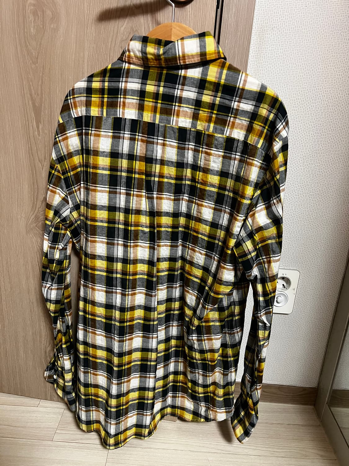 테너리 린넨체크셔츠 L 상품이미지3