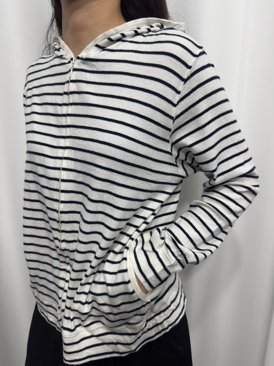 cinema club stripe hood zipup 상품이미지3
