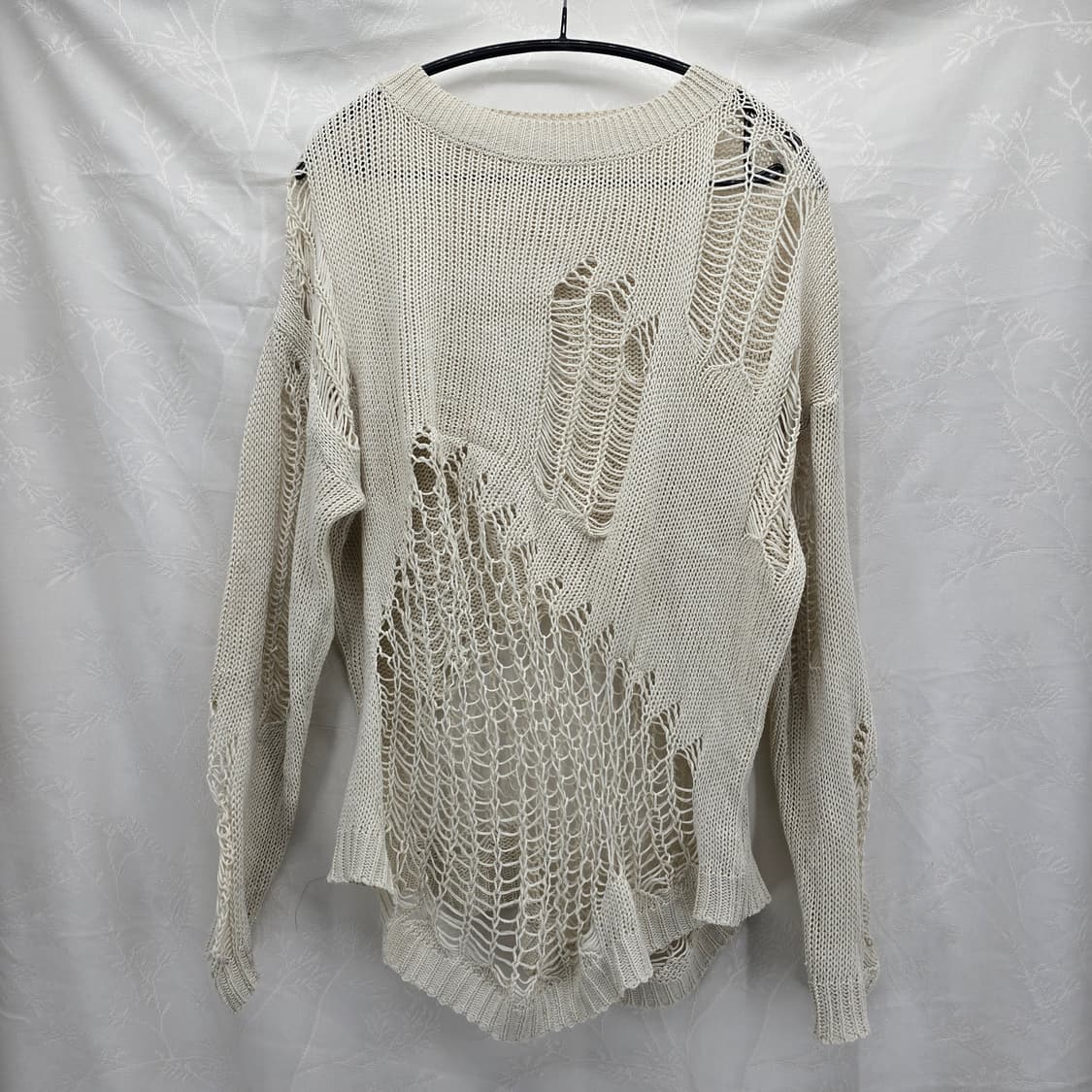 데미지 니트 아이보리 스웨터 상품이미지10