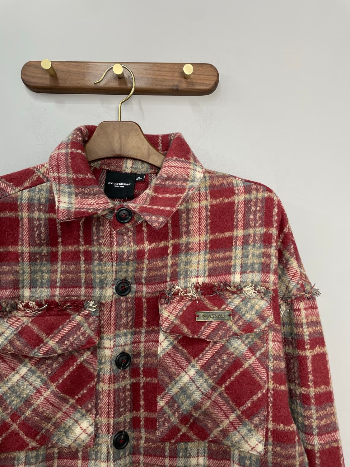 로카웨어 자수 빅로고 울 셔츠 H2139 상품이미지3