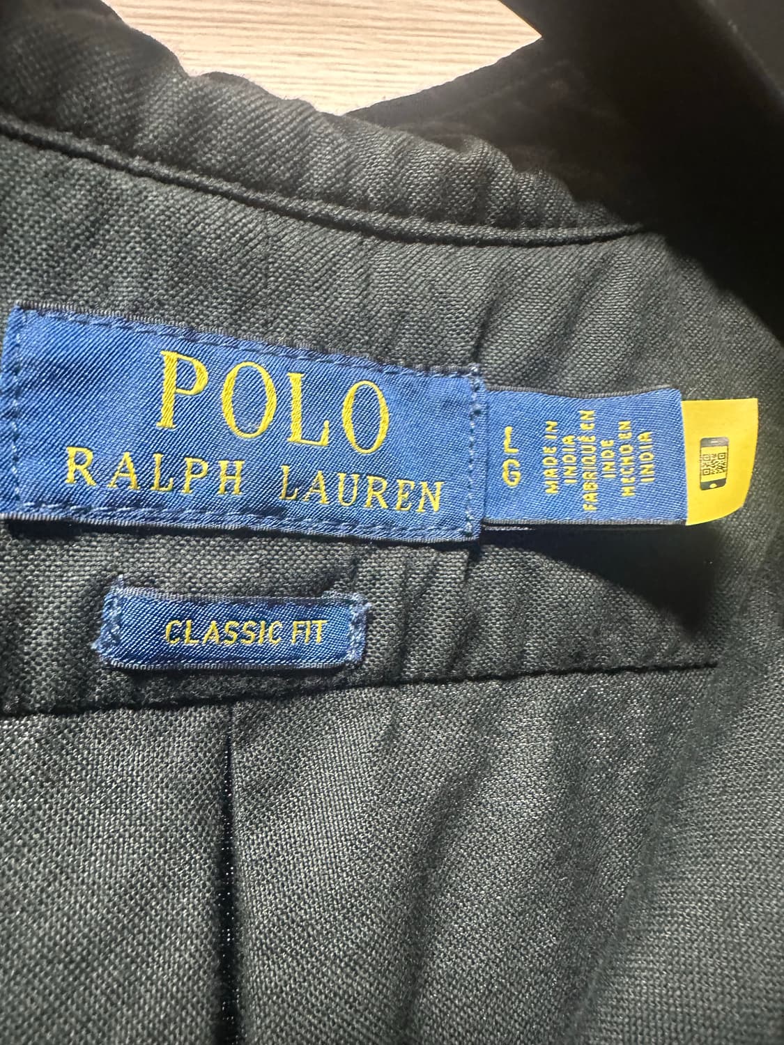 폴로 랄프로렌 클래식핏 가먼트다이 옥스포드셔츠 블랙 L 상품이미지3