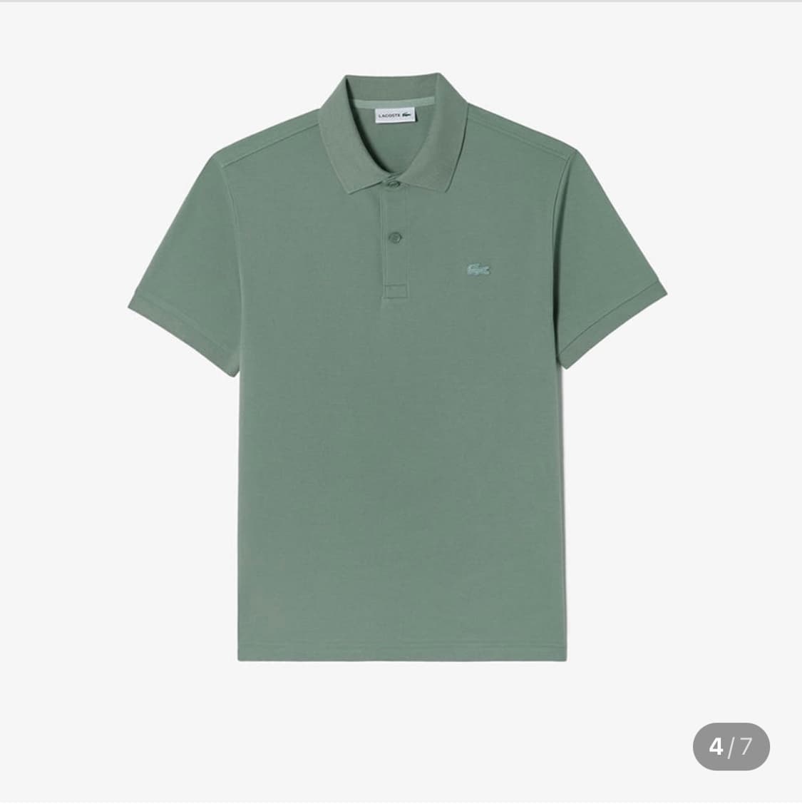 미개봉 라코스테 컬러크록 폴로 피케티 반팔100 다크카키 상품이미지3
