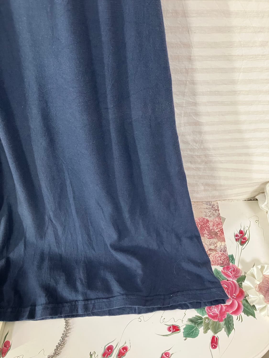 빈티지 하구미 네이비 롱 슬리브리스 1064 모리걸 y2k 스트릿 갸루  상품이미지4