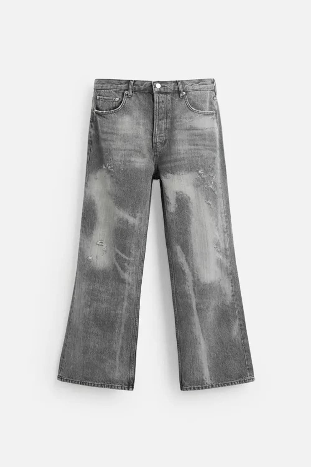 자라 그레이 워싱 배기 플레어 진 데님 상품이미지7