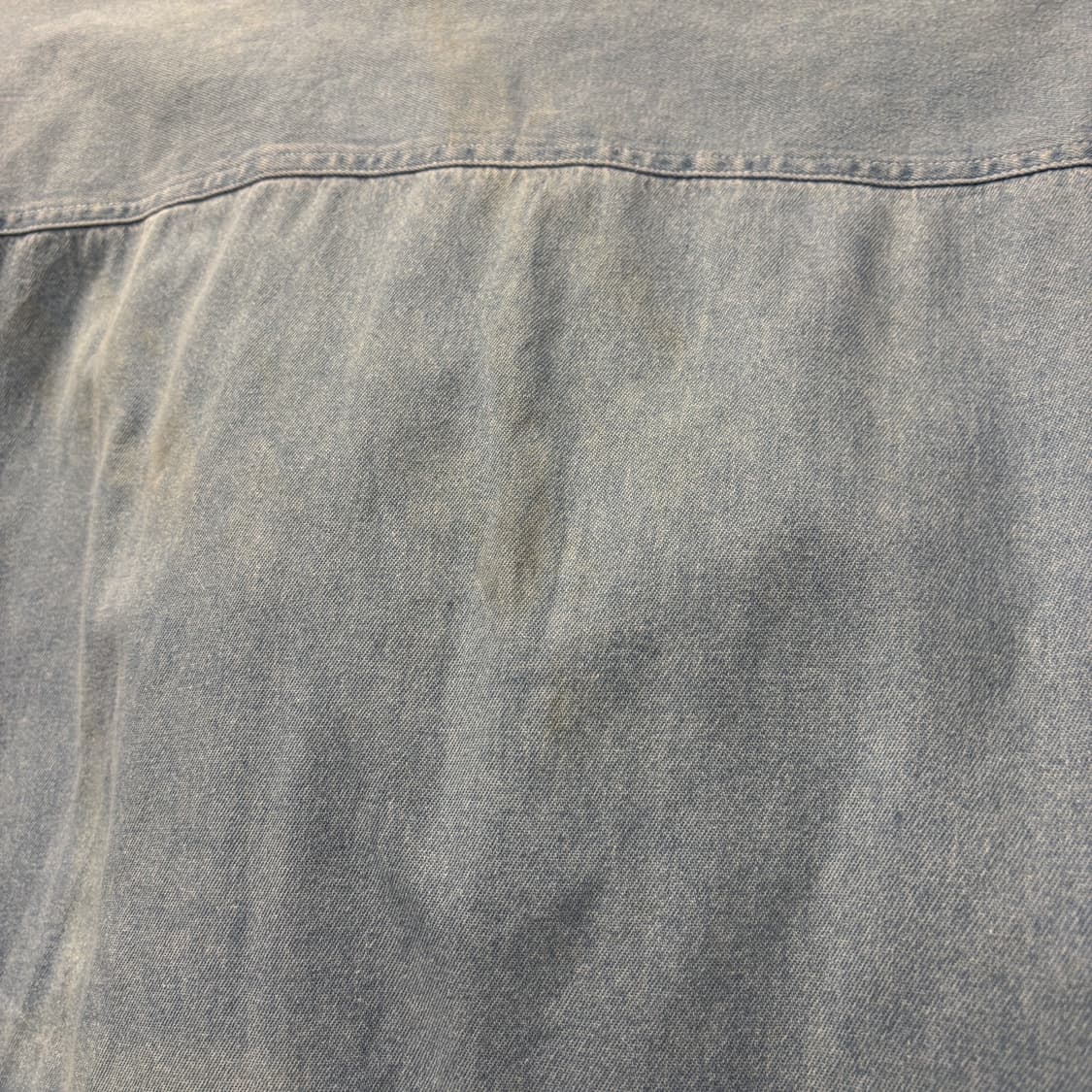 00s 할리데이비슨 클래식 레터링 패치 라이트워시 워크 데님셔츠 N282 상품이미지6