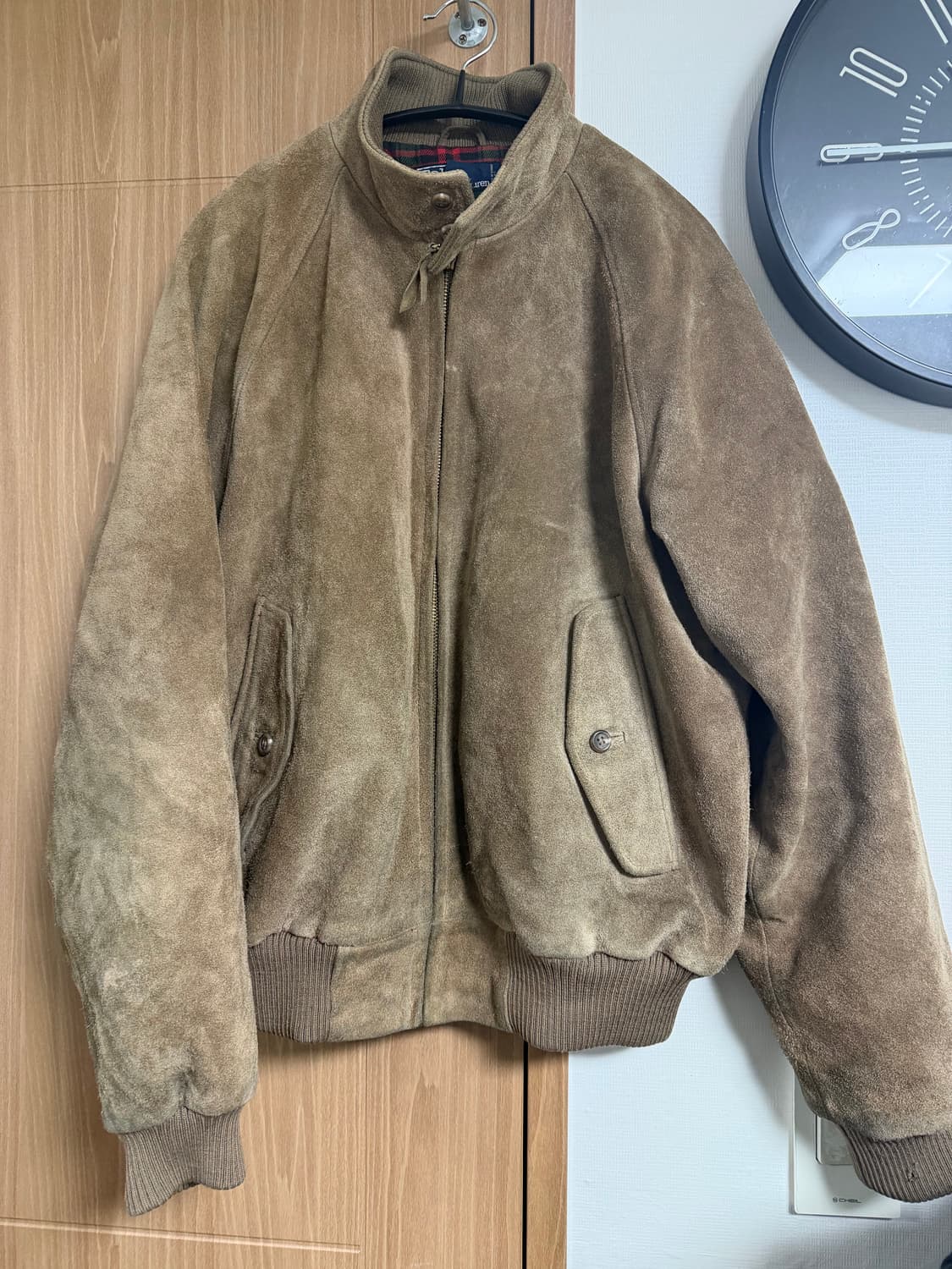 폴로 스웨리드 해링턴 자켓 m사이드 상품이미지1