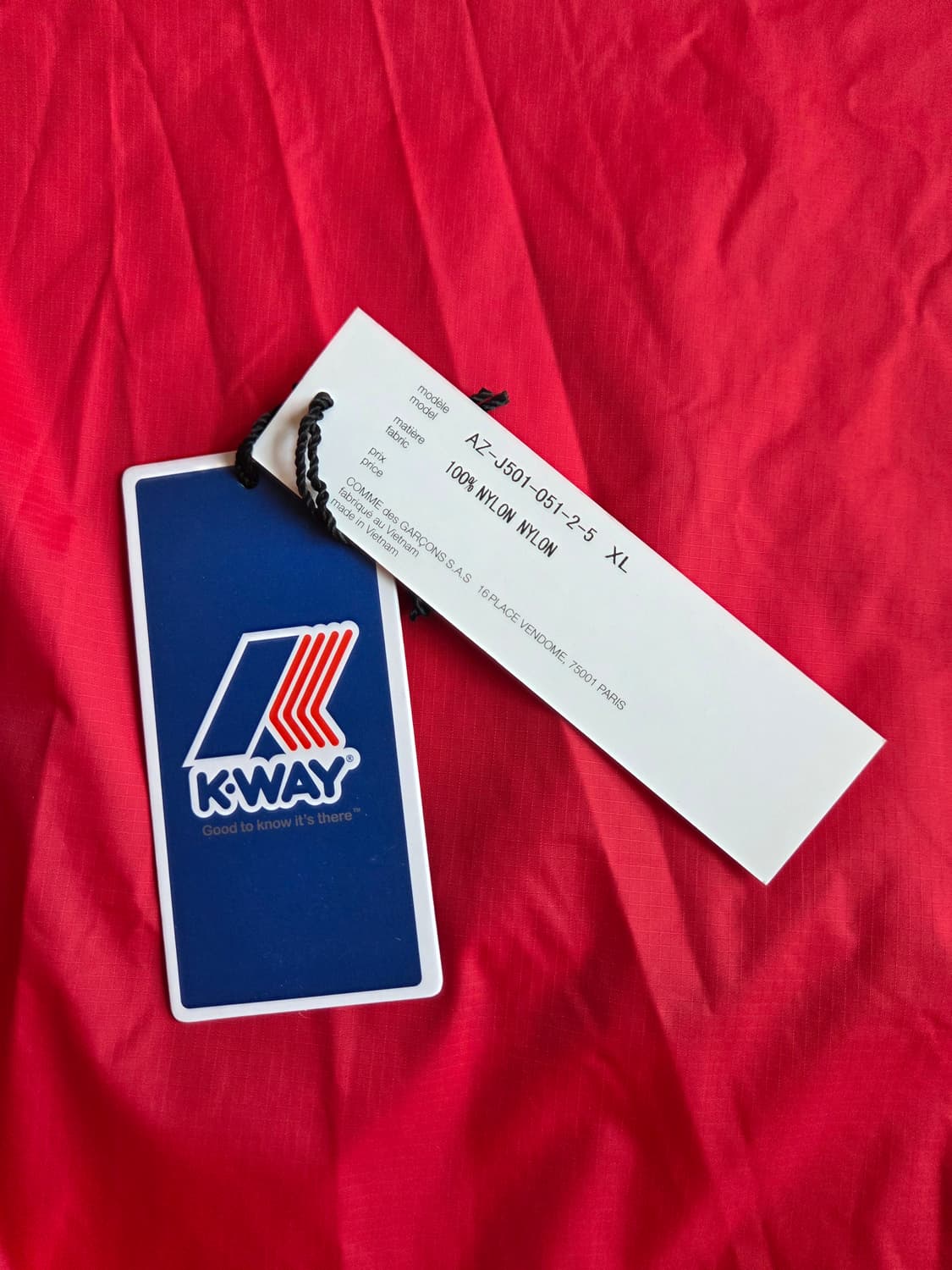 K-WAY 까웨 꼼데가르송 윈드브레이커 윈드 레인 자켓 XL 상품이미지6
