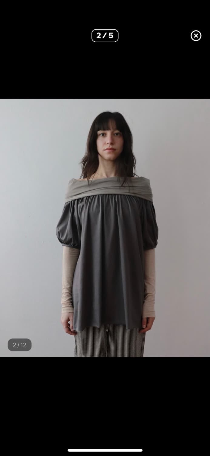 amorshae 아모르샤이 백 리본 탑 그레이 상품이미지2