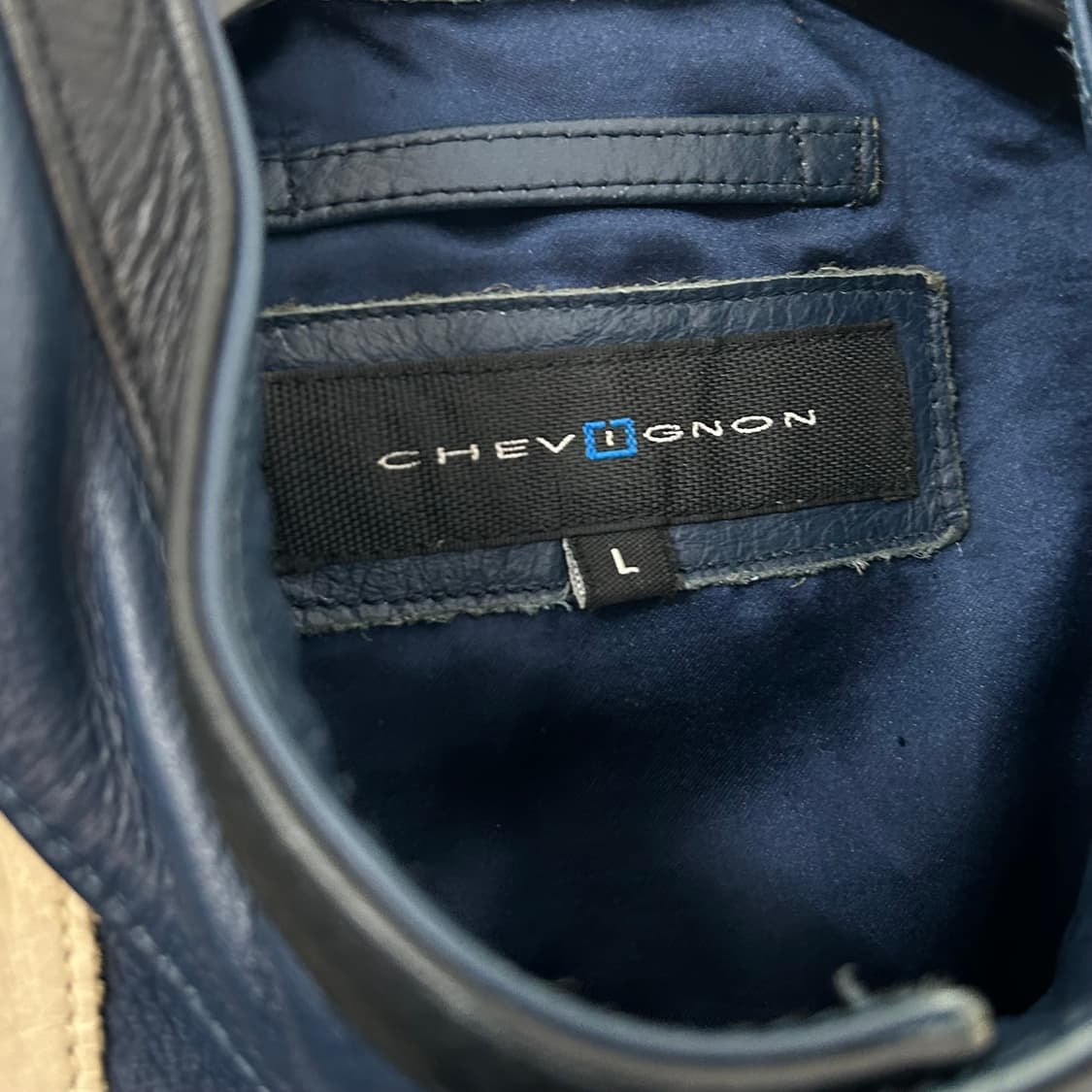 쉐비뇽 90s 버팔로 래더 레이싱 바이커 자켓 상품이미지7