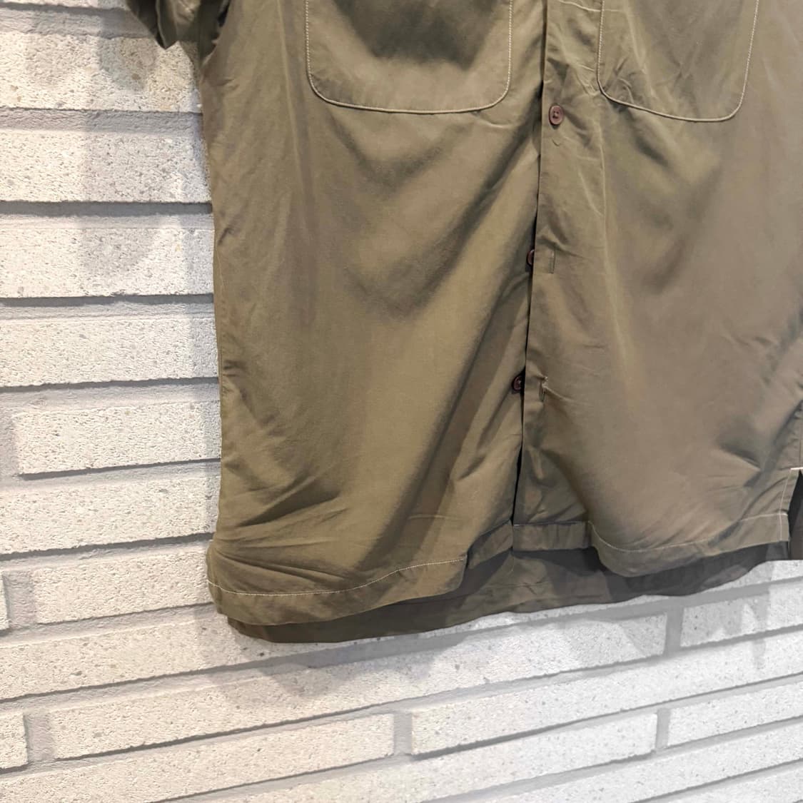 JPN VINTAGE 반팔 셔츠 투 포켓 디테일 카키 상품이미지4