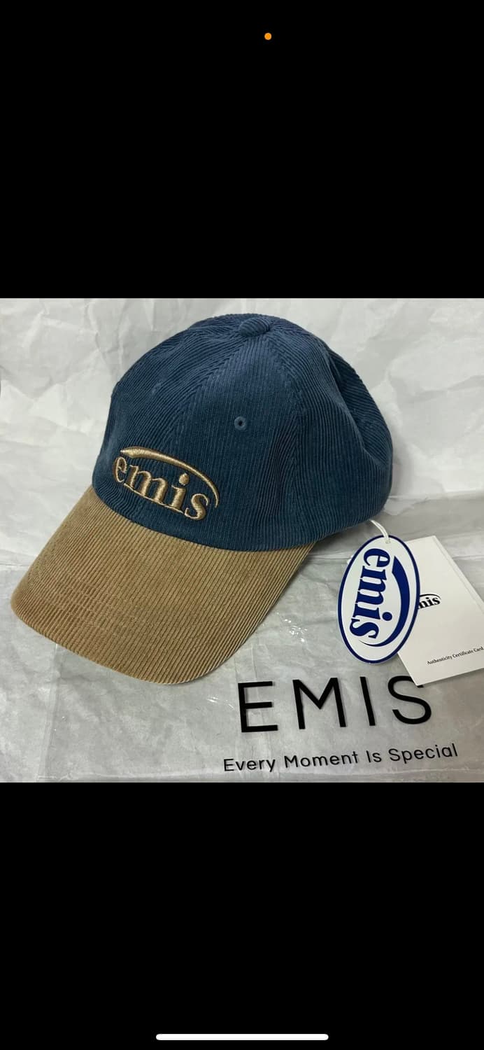 이미스 코듀로이 투톤 볼캡 블루 새상품  상품이미지2