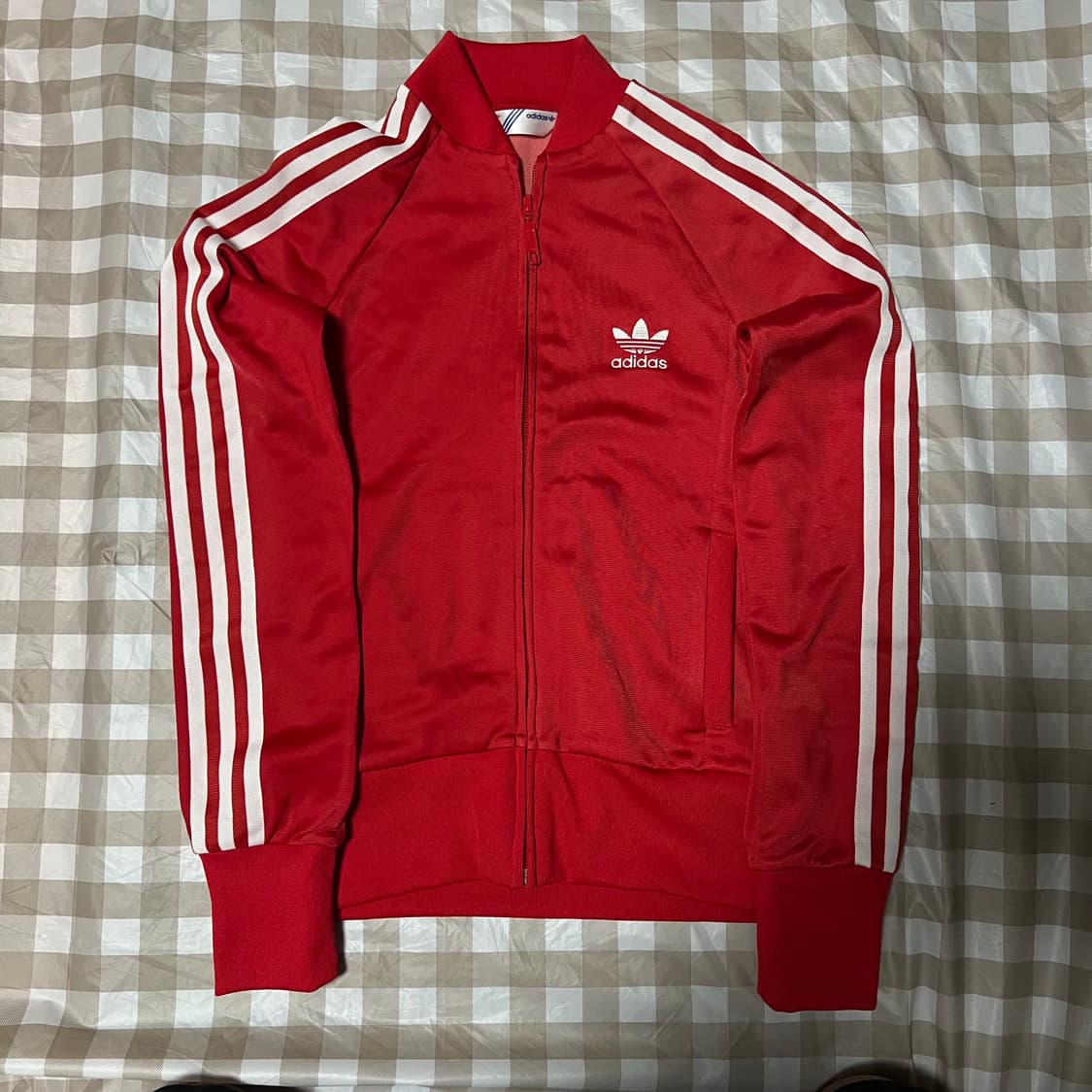 아디다스 슈퍼걸 져지 레드 85 삼선 트랙탑 집업 Y2K 상품이미지1