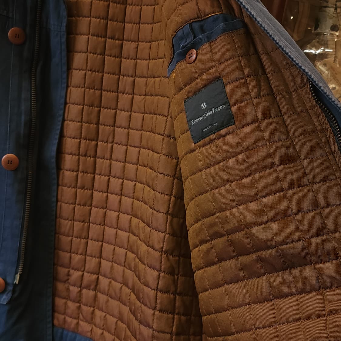 90s 제냐 헌팅자켓 초어코트 블루 L 상품이미지5