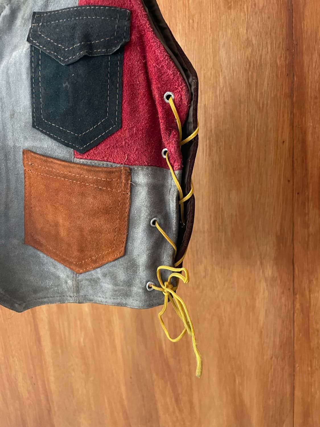 Mixed patchwork suede vest 상품이미지5