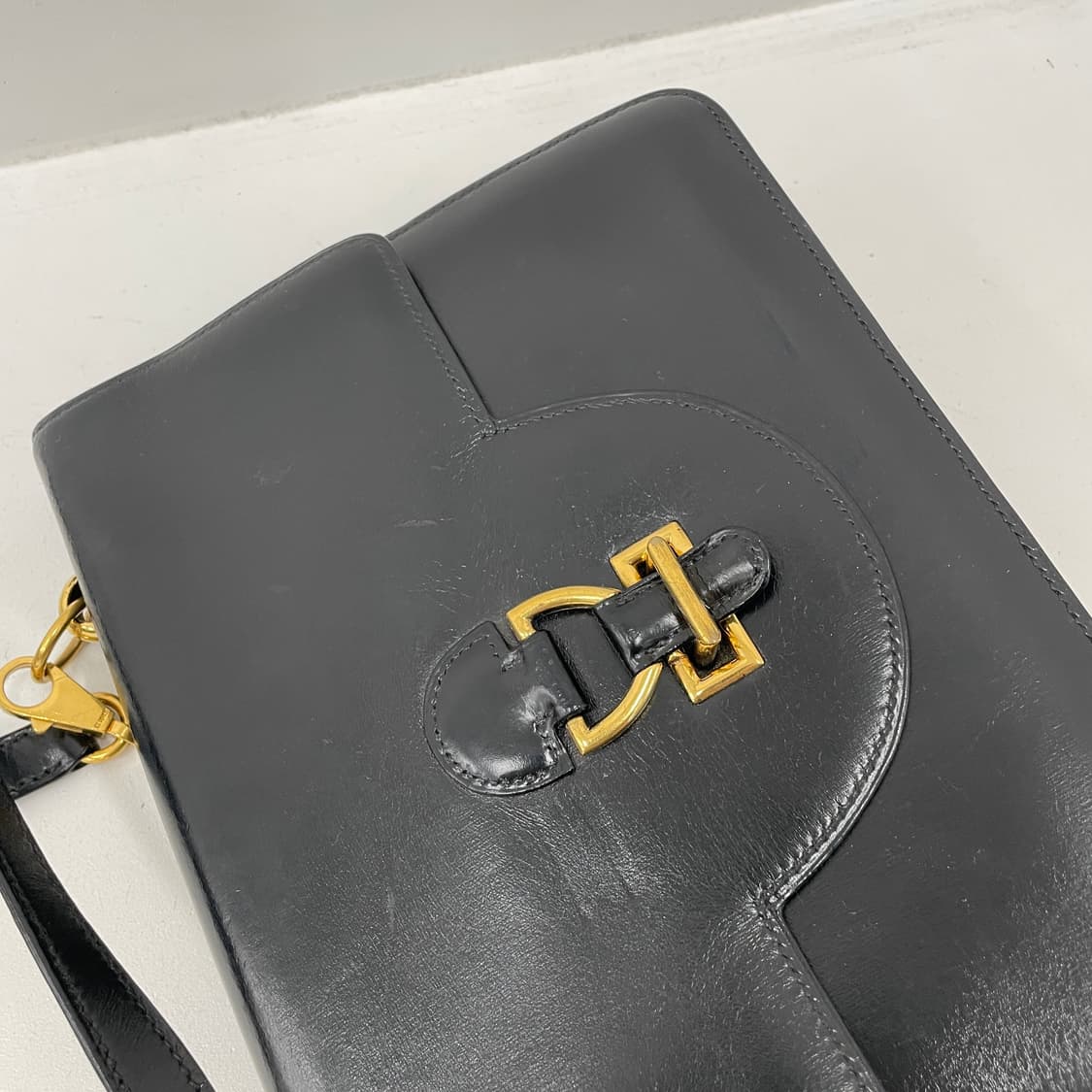 에르메스 산드린 블릭 레더 플랩 숄더백 상품이미지4