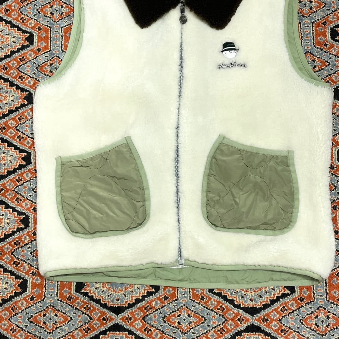 말본 아이보리 골프 플리스 조끼 남성M 상품이미지3