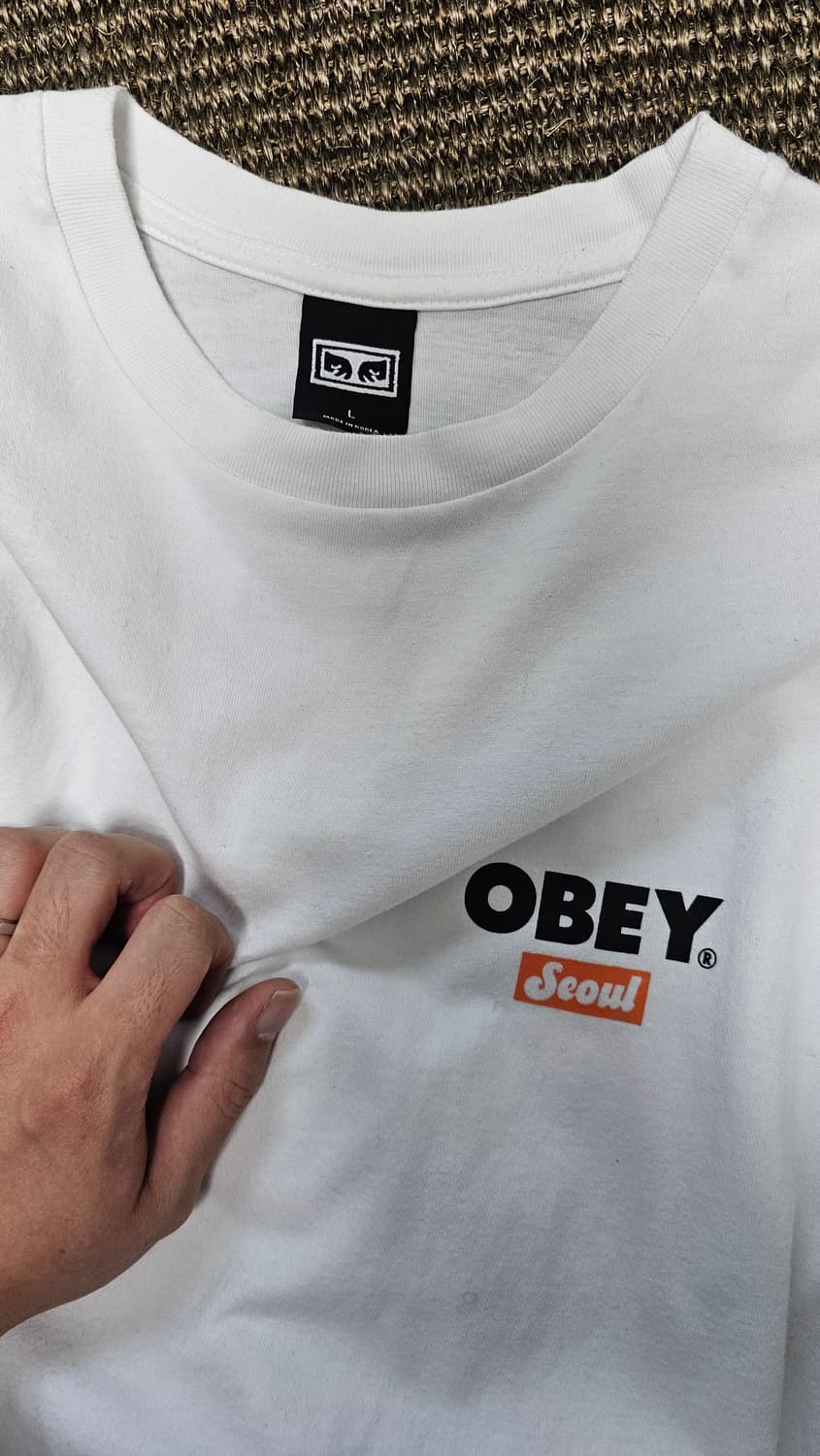 obey seoul 반팔티 화이트 상품이미지3