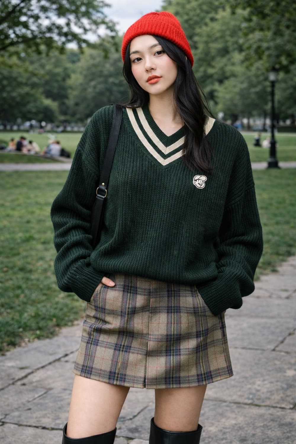 Ebbets Field Flannels 베츠 브이넥 배색 니트 상품이미지1