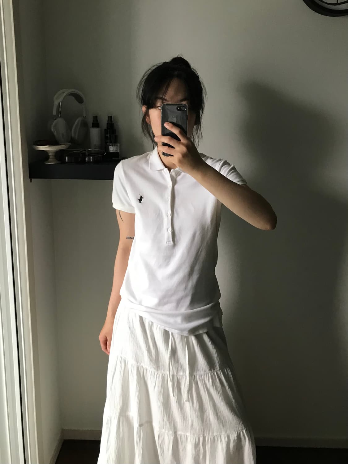 폴로 랄프로렌 포니 로고 화이트 피케티 상품이미지2