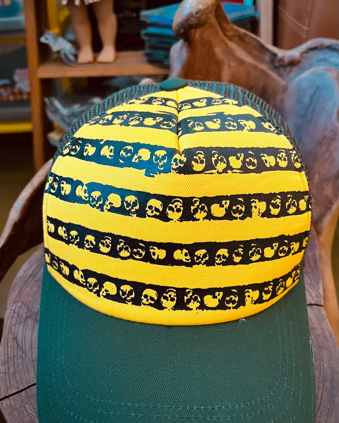 Japanese Vintage Skull Pattern Mesh Cap 상품이미지3