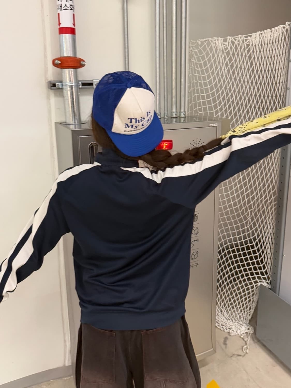 90s NIKE 올드스쿨 네이비 사이드라인 져지 트랙탑 상품이미지4