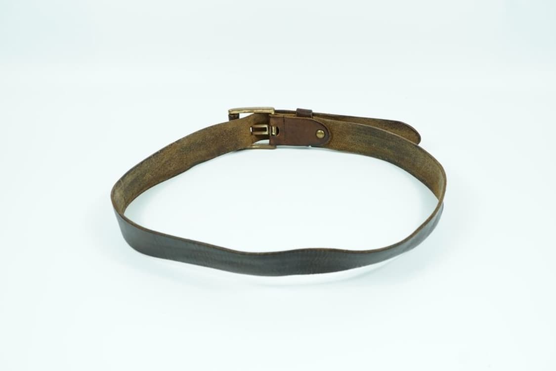 아메카지 무드 리얼 통가죽 단풍 장식 벨트 상품이미지3