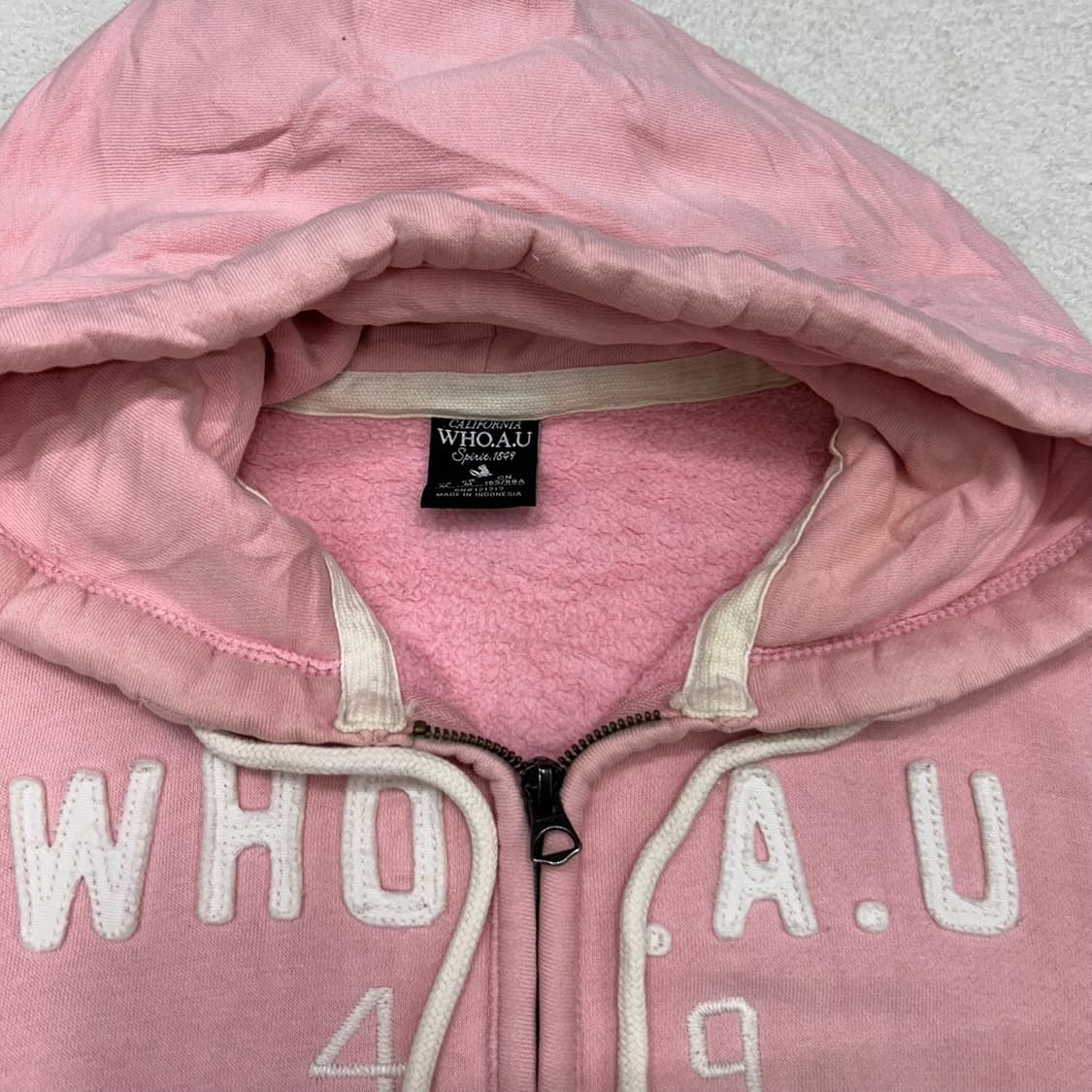 Who.A.U pink hood zip-up 상품이미지6
