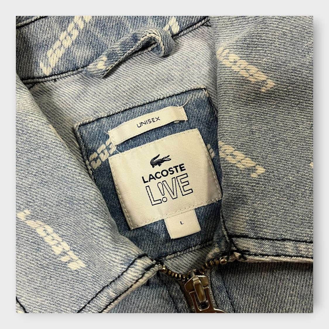 Lacoste . 드릴 프린트 데님 자켓 상품이미지7