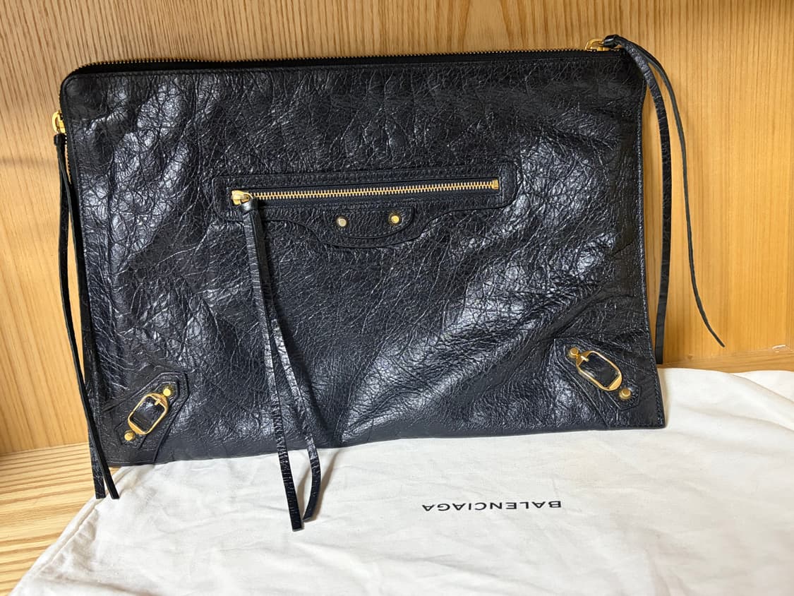 가격제안O) 정품 발렌시아가 클래식 클러치백 상품이미지1