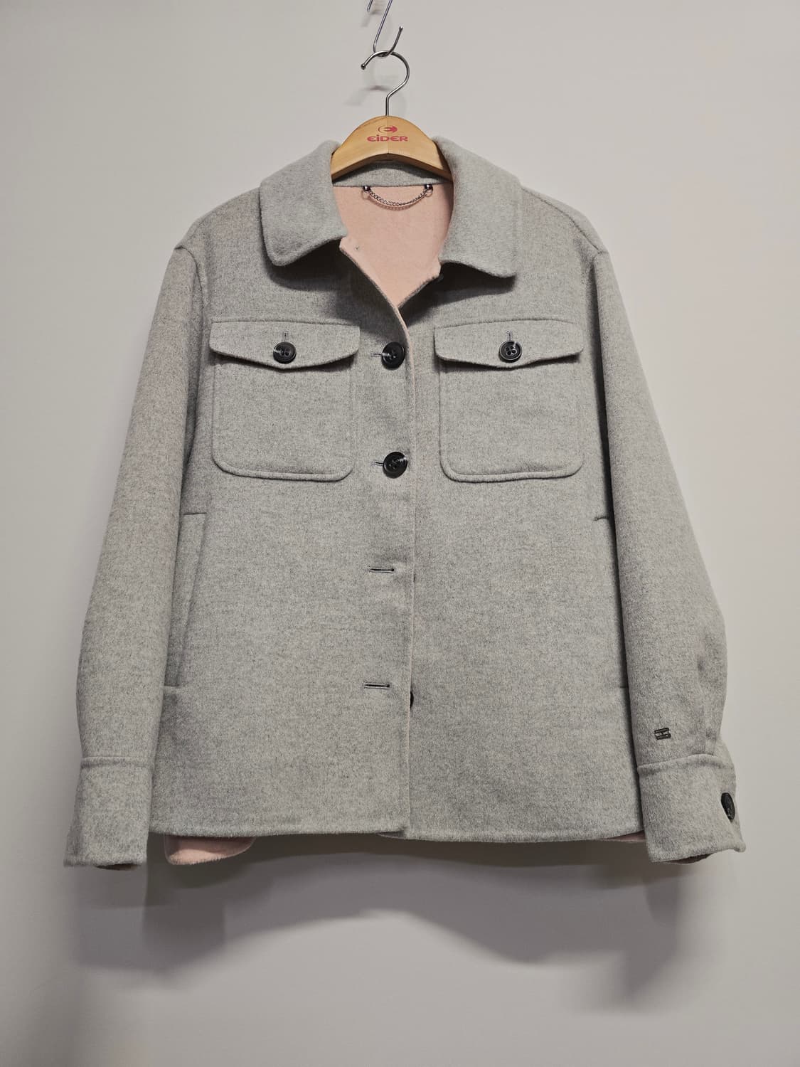 타미힐피거 울 혼방 숏 코트 그레이 상품이미지1