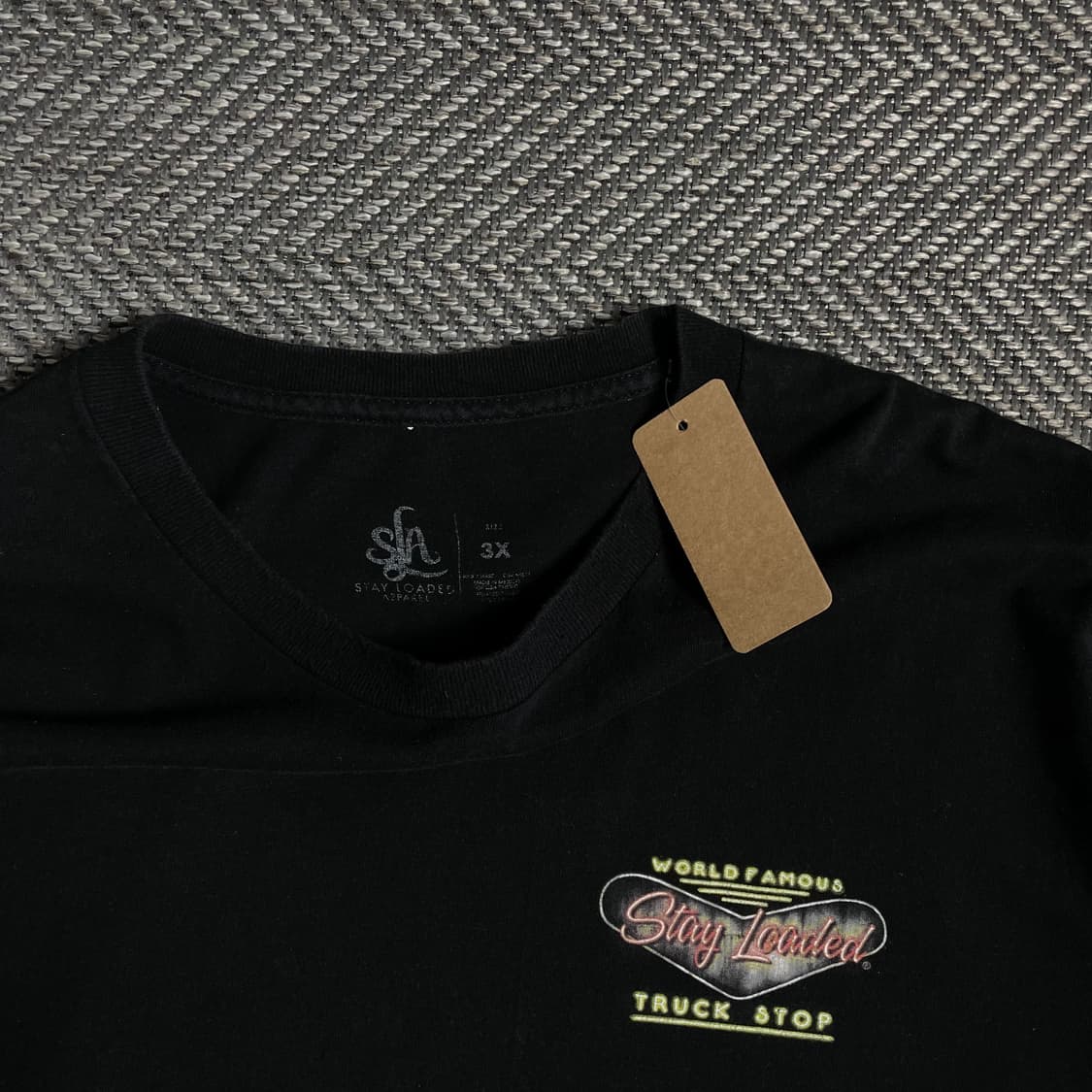 USA 빈티지 트럭 스탑 빅로고 반팔 티셔츠o 4876 상품이미지6