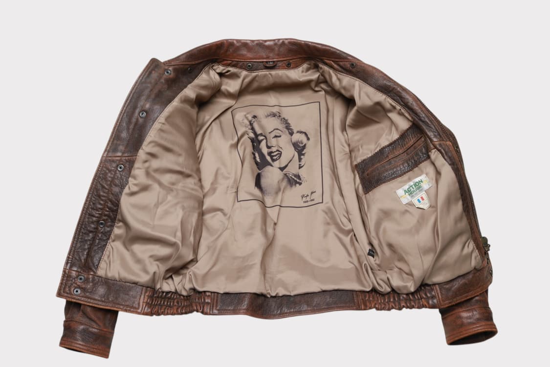 [S] 빈티지 리얼 레더 바이커 자켓 상품이미지3