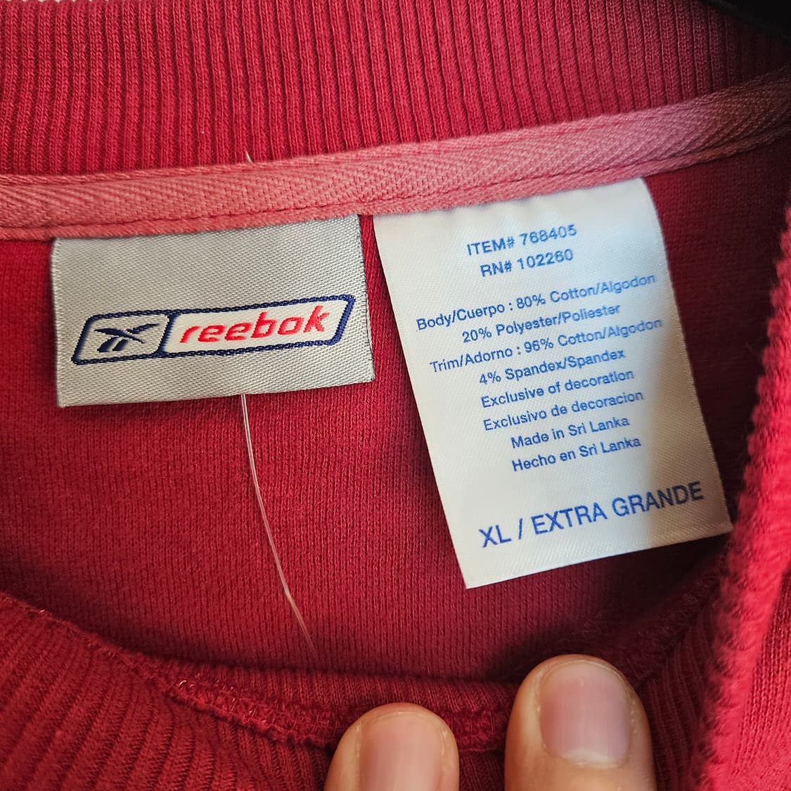 00s 리복 스웻셔츠 데드스탁 XL (실측 2XL) 상품이미지3