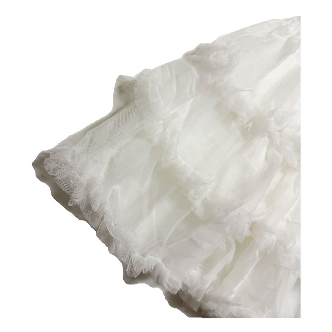 새상품 쉬폰 캉캉 미니스커트 (화이트) 상품이미지2