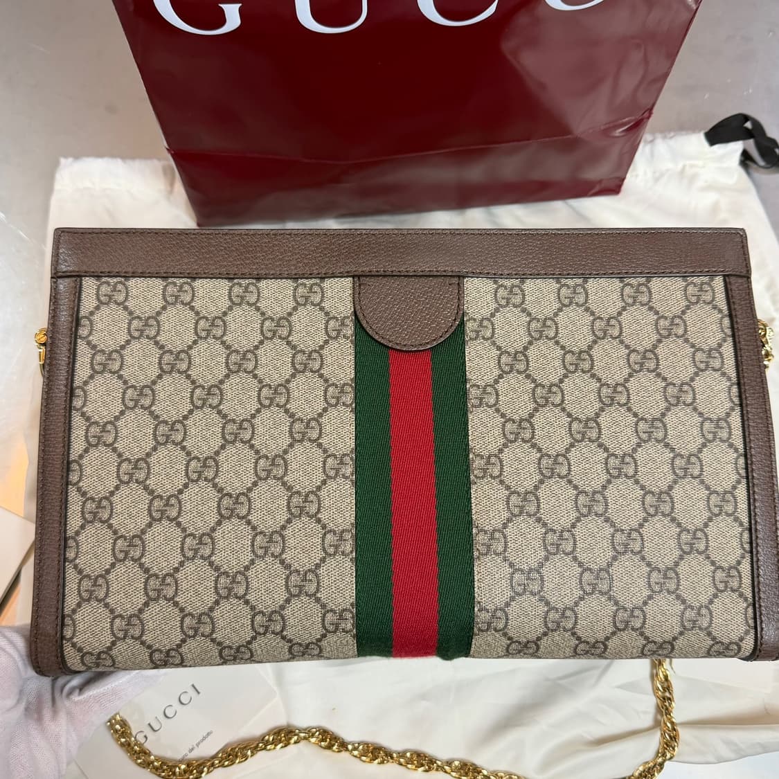 [리오브] 구찌 GG 슈프림 오피디아 체인 금장 숄더백 상품이미지3