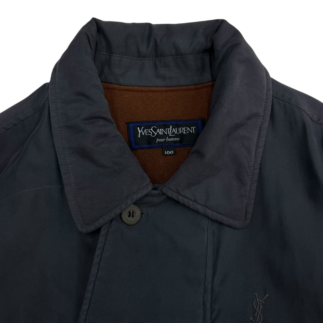 입생로랑 빈티지 차콜 카라 세무자켓 100 상품이미지5