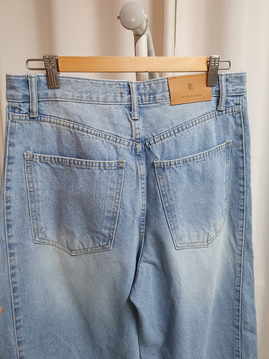 빈티지 연청 데님 와이드핏팬츠 L 상품이미지7