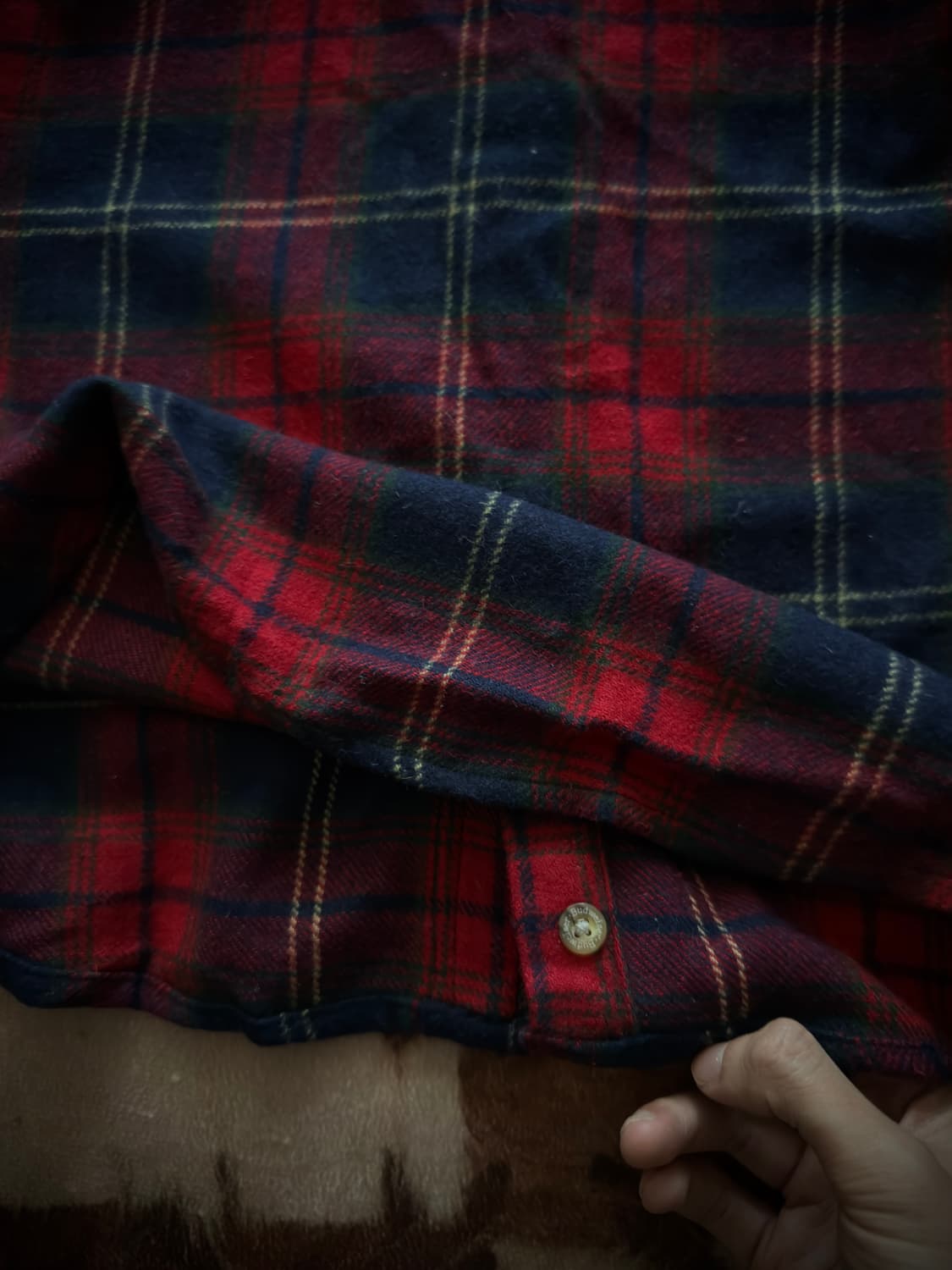 Budweiser rayon wool Flannel check shirt 상품이미지9