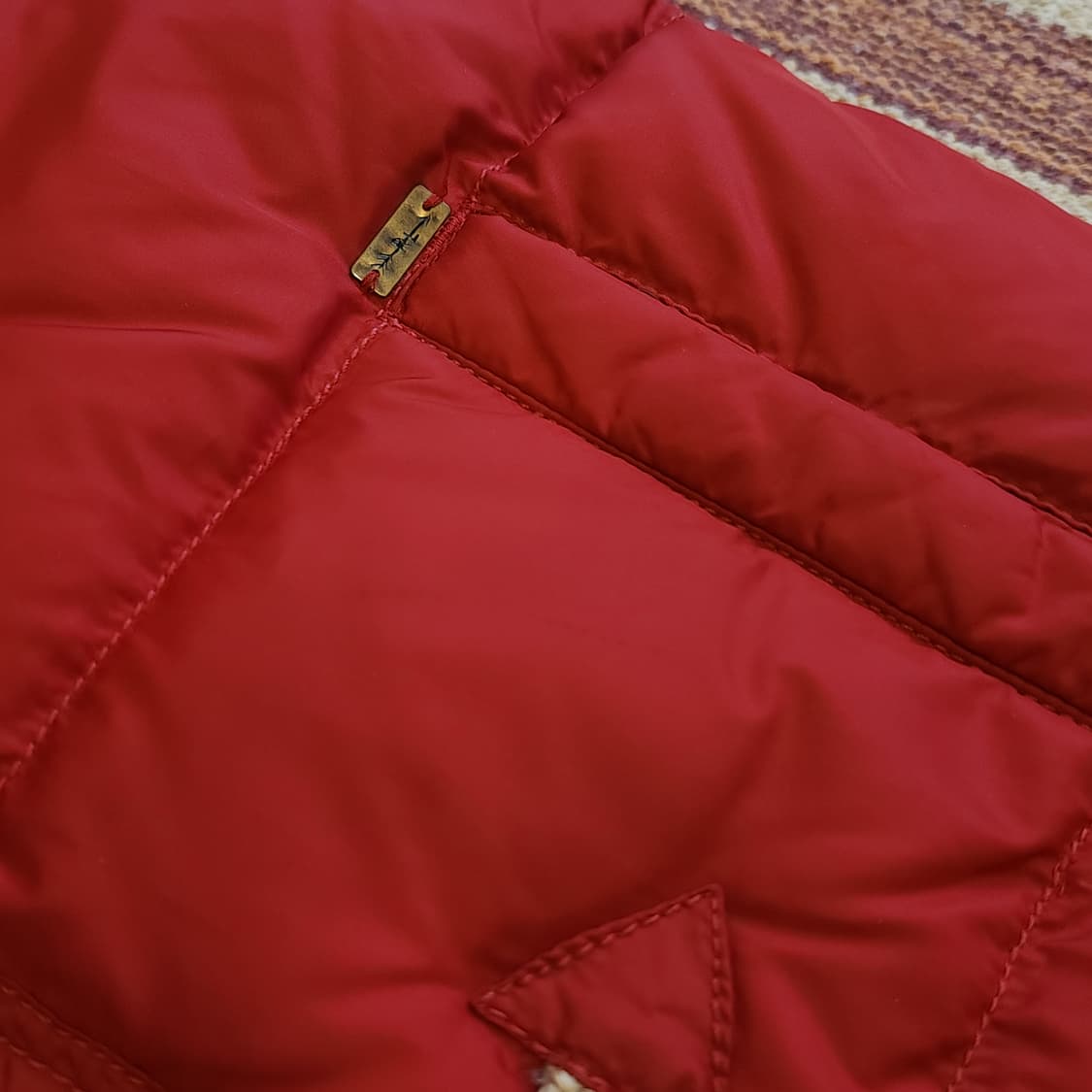 폴로 패딩 조끼 데님앤서플라이 패딩 베스트 더플 버튼 레드 xs 상품이미지9
