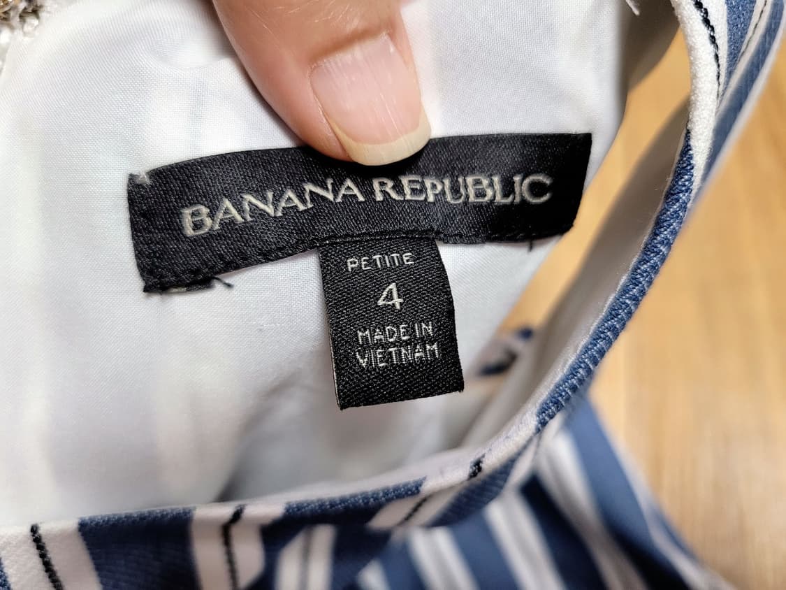 바나나리퍼블릭 스트라이프 페플럼원피스 55 새상품 상품이미지8