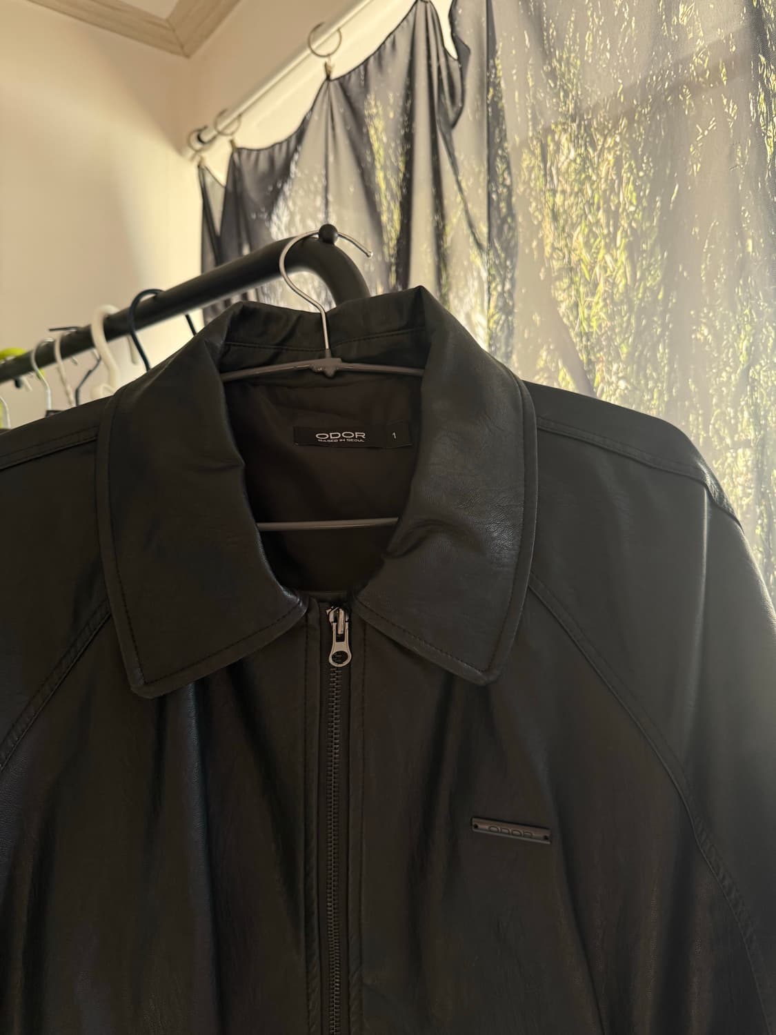 ODOR 오도어 블랙 레더 자켓 상품이미지2