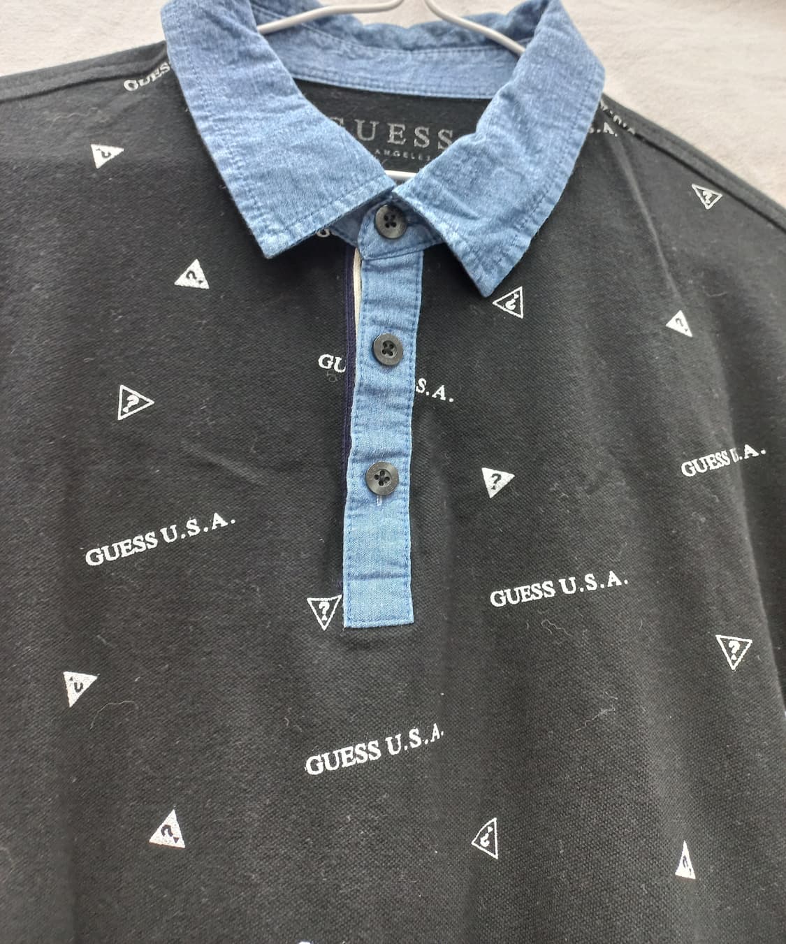 GUESS U.S.A. 로고 패턴 폴로 티셔츠 L (여 95) 상품이미지5